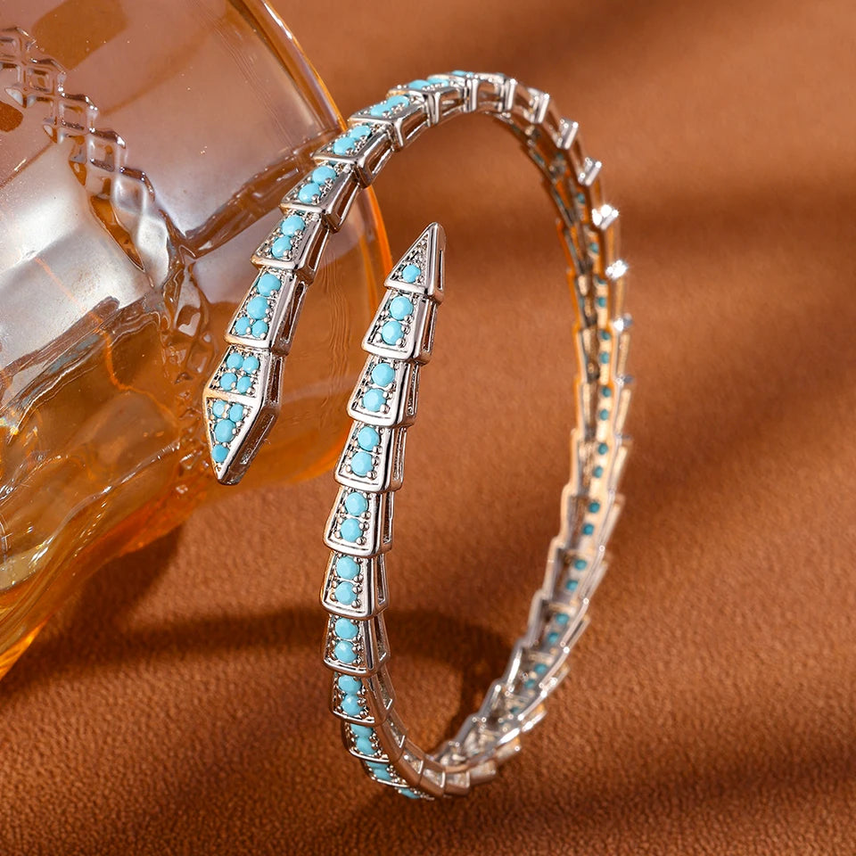 Fashion Inlaid Zirconia Open Bracelet for Women