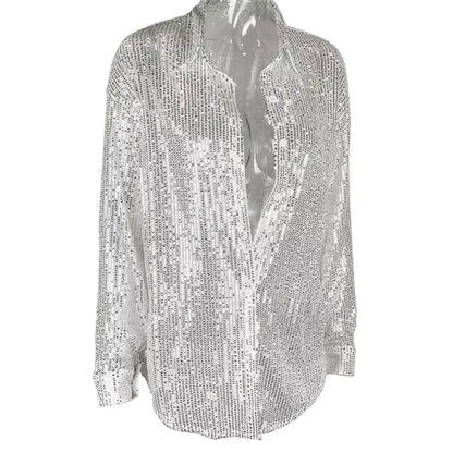 Plus Size Sequin Sparkle Shirt