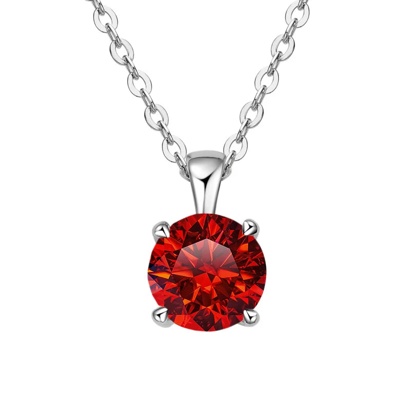 Classic Four-Prong 1ct Moissanite Pendant Necklace