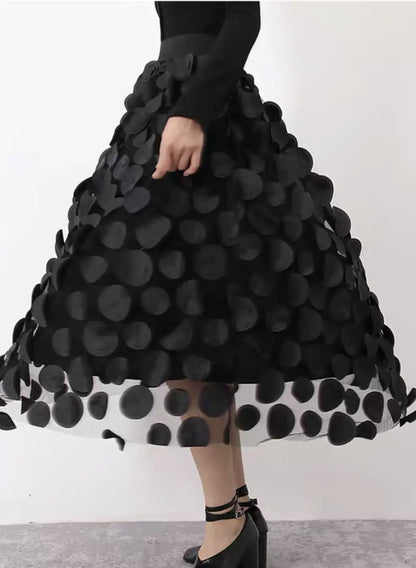Women's Vintage Polka Dot Tulle Mesh Skirt