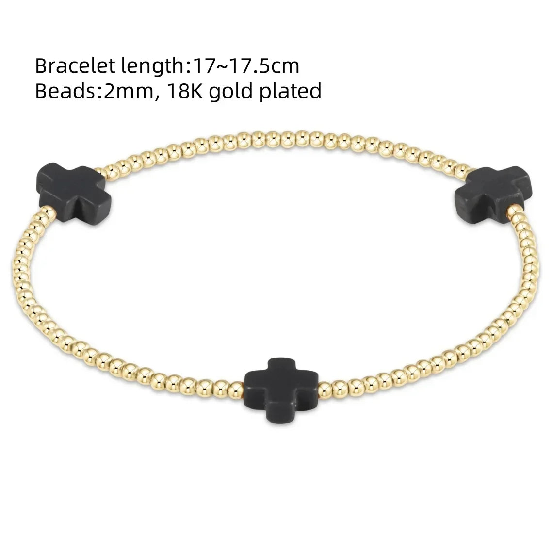 18K Gold Plated Cross Charm Bracelet