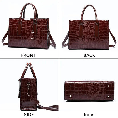 Crocodile Print Women’s Handbag