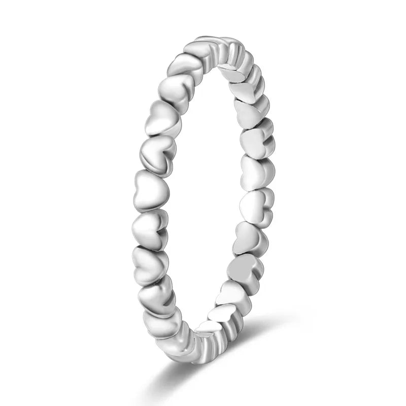 Silver-Plated Infinity Flower Daisy Ring for Women 