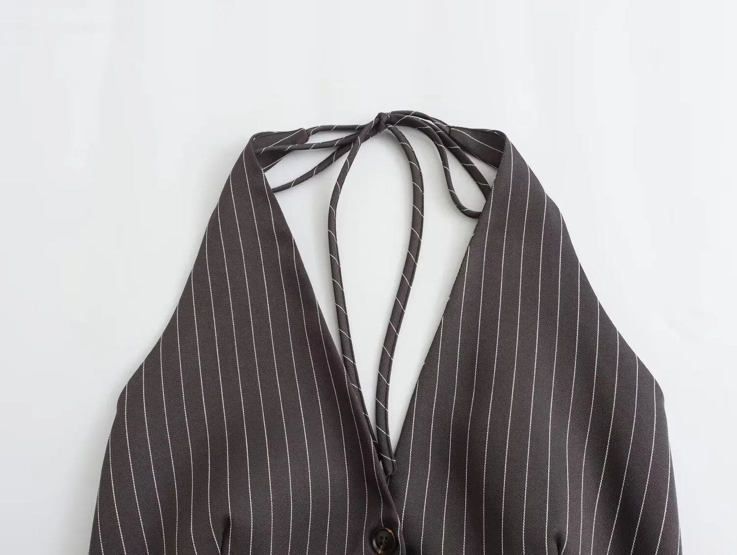 Sexy Backless Striped Blouse