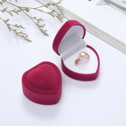 Corduroy Heart-Shaped Jewelry Box