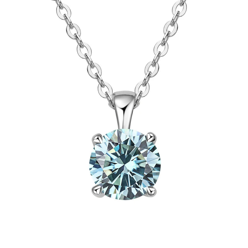 Classic Four-Prong 1ct Moissanite Pendant Necklace