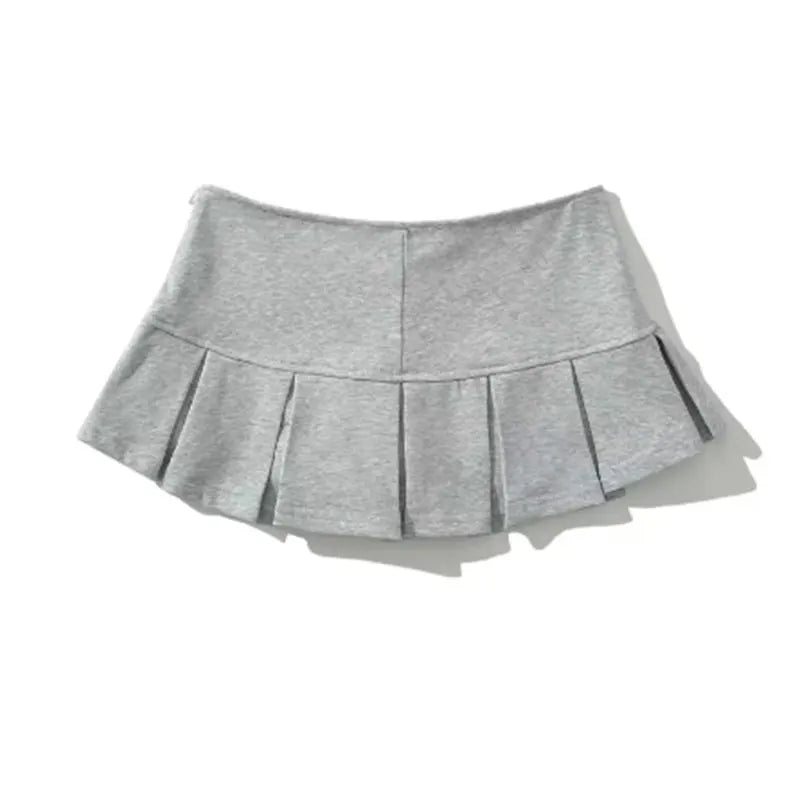 Women's Low Waist Pleated Mini Skirt