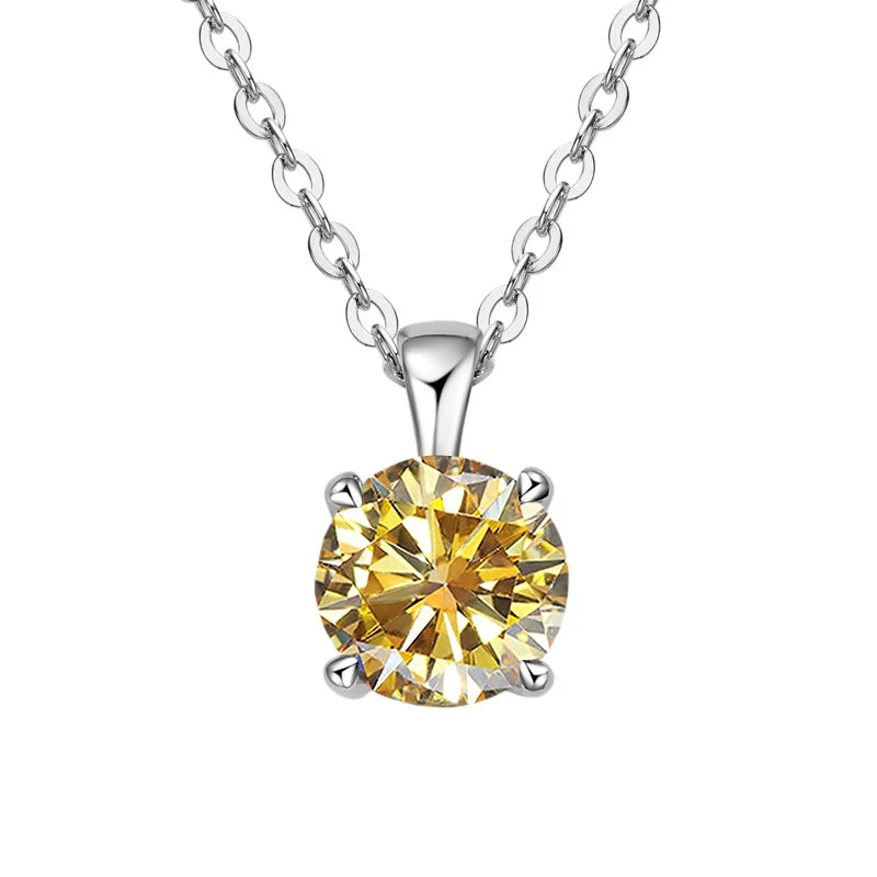 Classic Four-Prong 1ct Moissanite Pendant Necklace