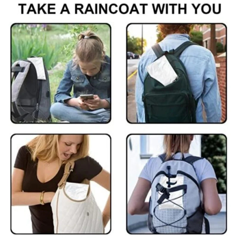 12-Pack of Disposable Waterproof Raincoats