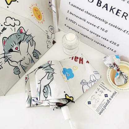 Cute & Proud Cat Folding Umbrella